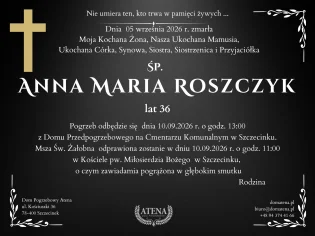 Śp. Anna Maria Roszczyk